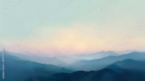 Dawn sky with soft pastel colors and the first light of day