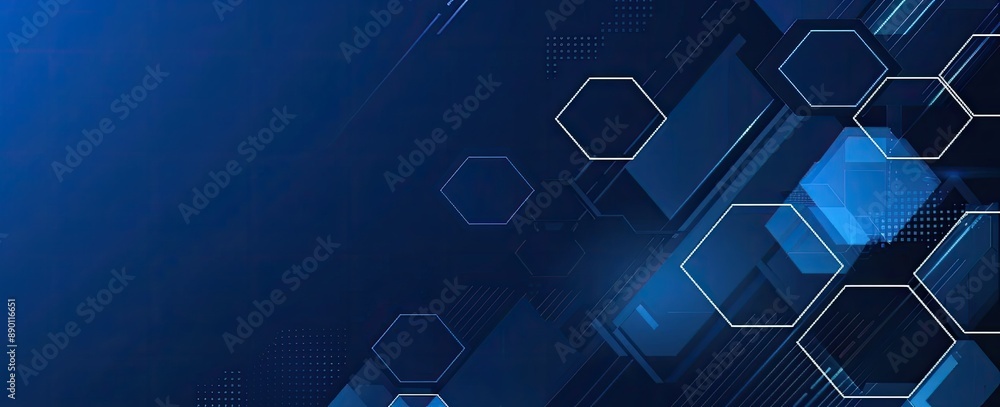 Abstract Hexagonal Blue Background Abstract Hexagonal Blue Background