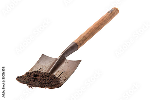 A Scoop Of Rich Earth Ready For Planting on a Clear PNG or White Background.