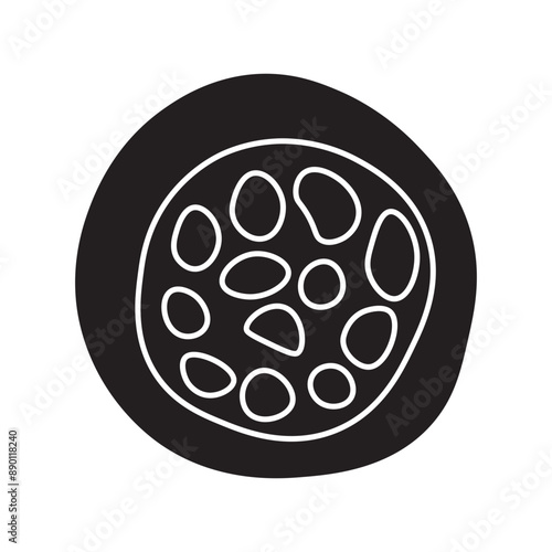 plasmodium vivax schizont glyph icon 