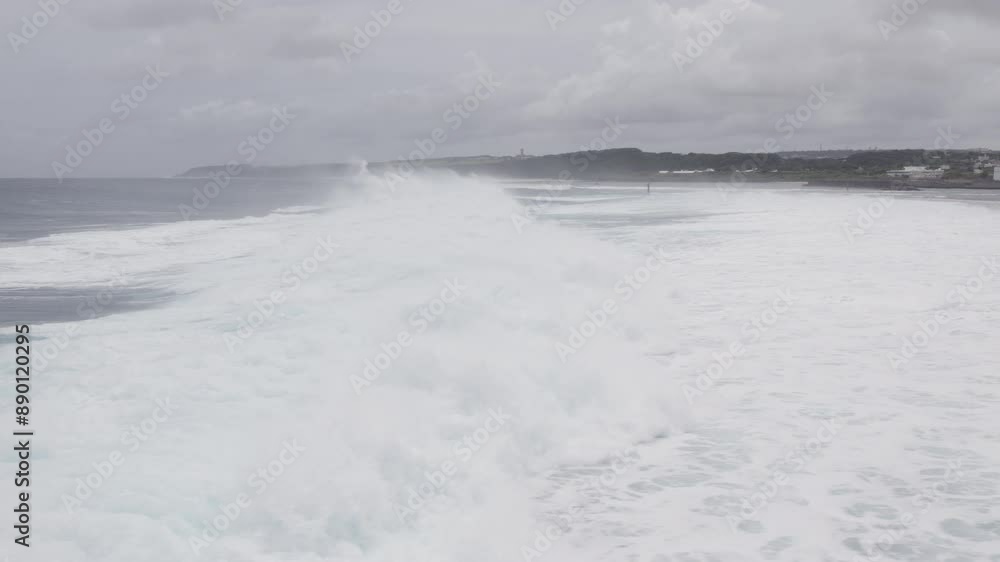 Drone Shot Right Above Fast Moving Huge Hurricane Storm Wave Drone Shot Right Above Fast Moving Huge Hurricane Storm Wave