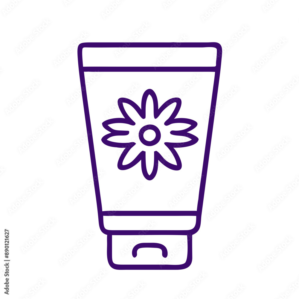 face cream Outline Icon with Drop Symbol, Minimalist Purple Vector Design face cream Outline Icon with Drop Symbol, Minimalist Purple Vector Design
