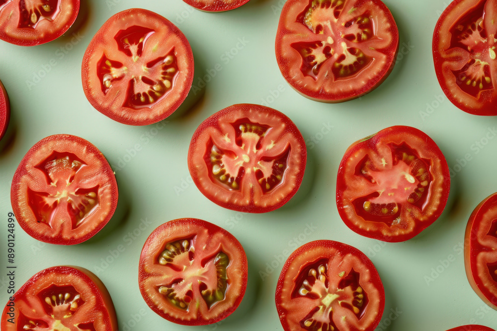 Freshly Sliced Tomatoes in the Morning Freshly Sliced Tomatoes in the Morning
