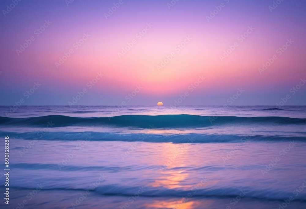 tranquil ocean dusk soft color palette twilight reflecting calm waters, sunset, sunrise, sea, waves, horizon, seascape, marine, seas, oceanfront, reflection
