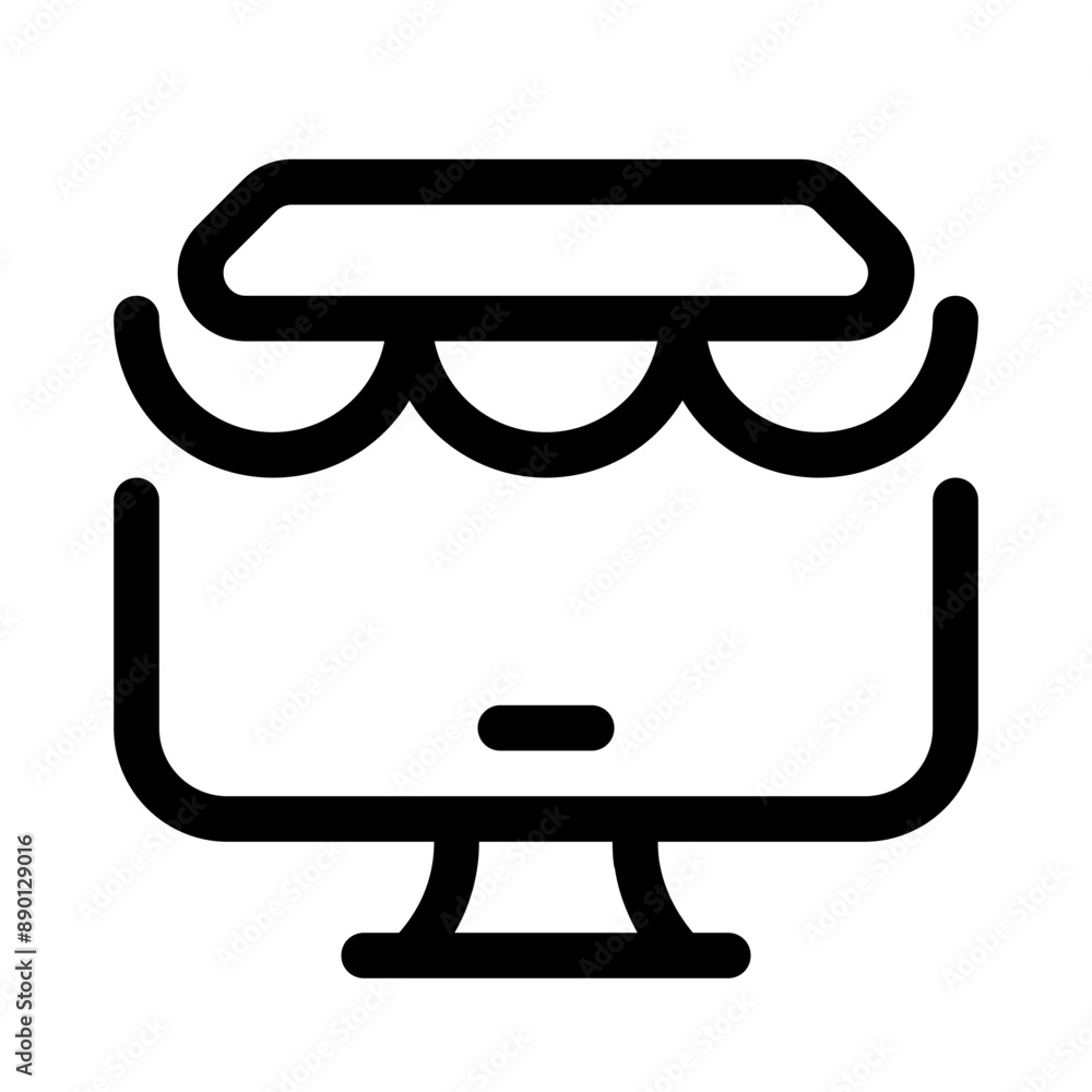 store-online icon with line style, perfect for user interface projects store-online icon with line style, perfect for user interface projects
