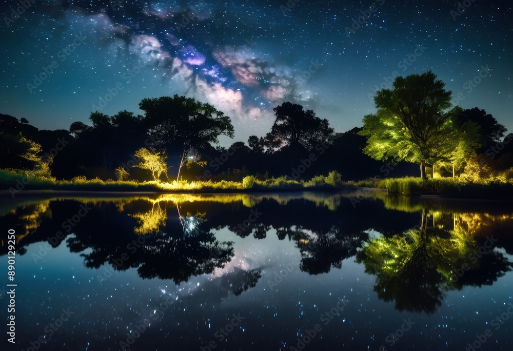tranquil pond reflecting night sky shimmering water surface, stars, reflection, evening, dusk, twilight, beauty, moon, dark, nature, serene, calm, quiet tranquil pond reflecting night sky shimmering water surface, stars, reflection, evening, dusk, twilight, beauty, moon, dark, nature, serene, calm, quiet