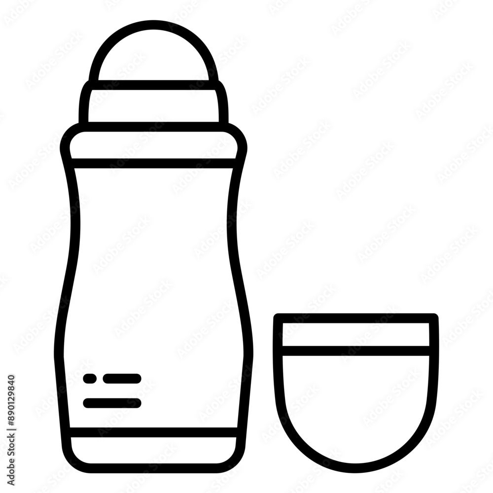 Illustration of Deodorant Line Icon Illustration of Deodorant Line Icon