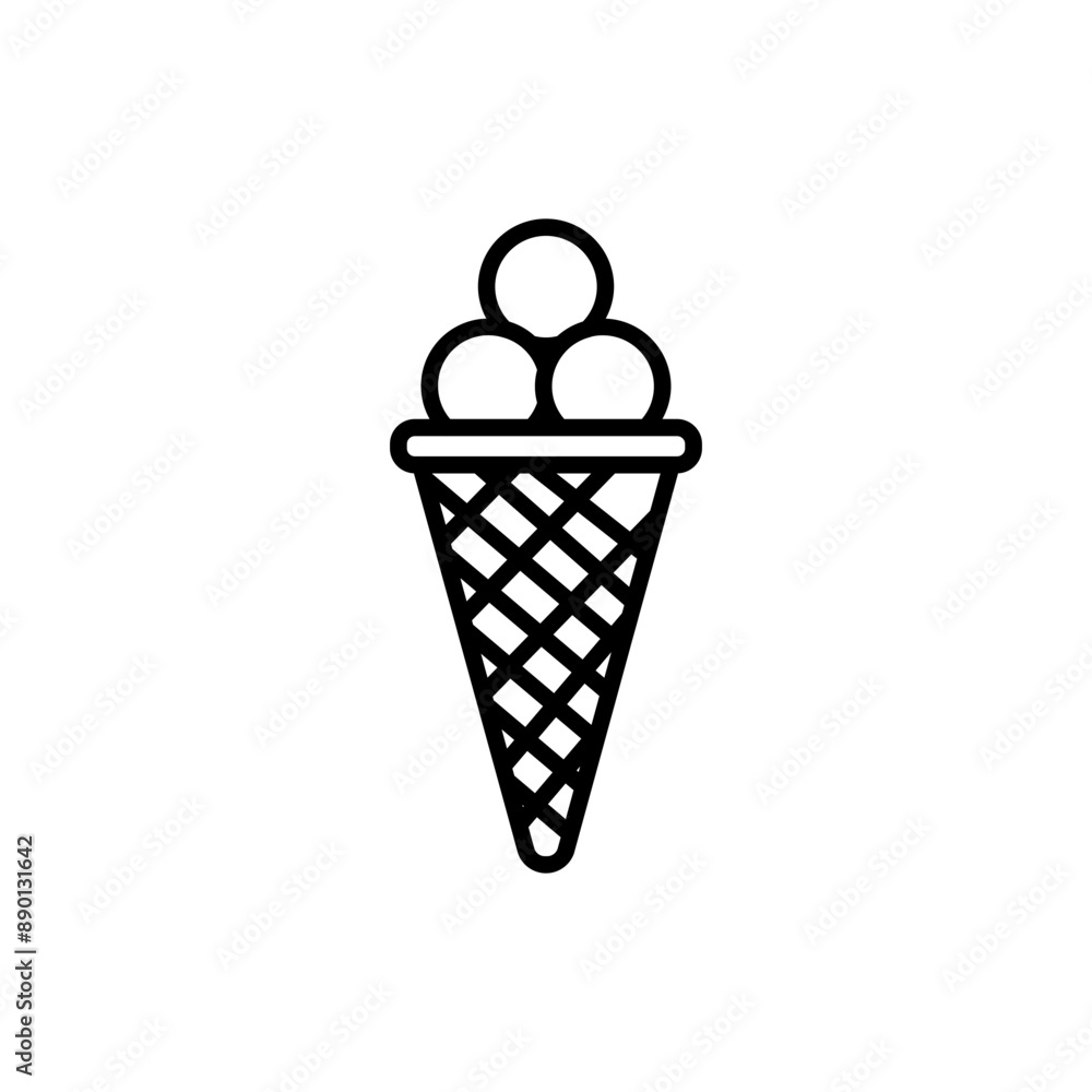 ice cream cone line icon ice cream cone line icon
