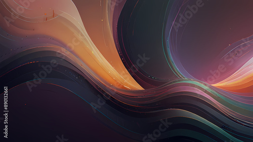 abstract background that visualizes the echoes of emotions with flowing lines and soft gradients to represent how feelings resonate