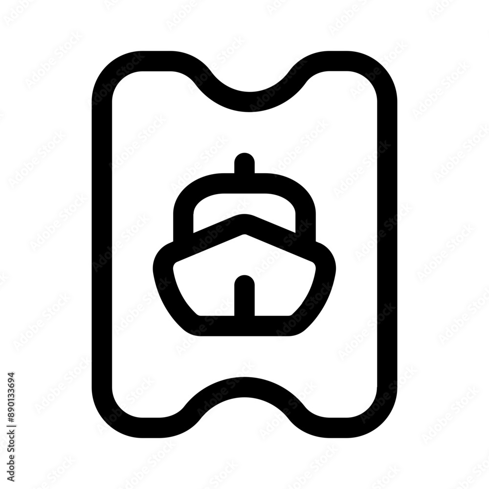 Obraz premium ship tickets icon with line style, perfect for user interface projects