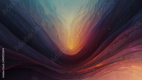 abstract background that visualizes the echoes of emotions with flowing lines and soft gradients to represent how feelings resonate