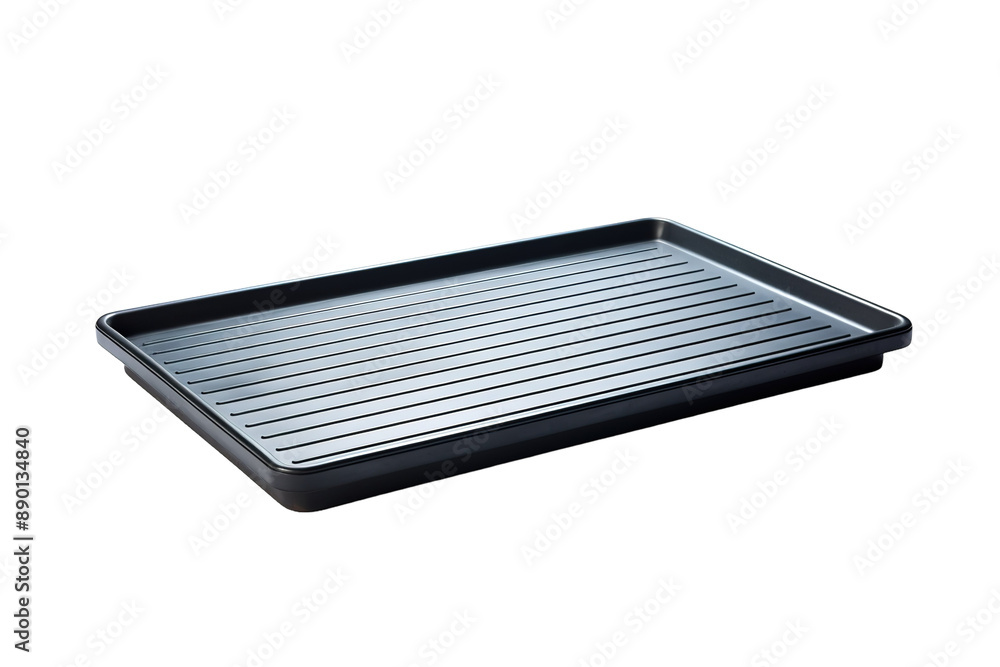 A Black Plastic Drip Tray With Grooved Surface, Ready for a Plant on a Clear PNG or White Background. A Black Plastic Drip Tray With Grooved Surface, Ready for a Plant on a Clear PNG or White Background.