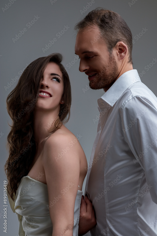 Man and woman looking at each other