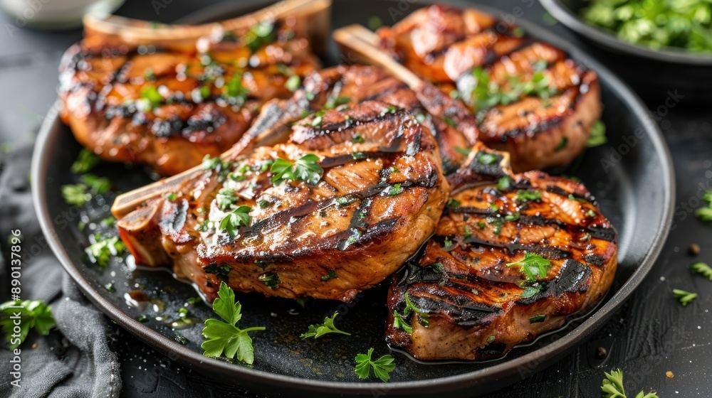 Grilled Pork Chops with Parsley Grilled Pork Chops with Parsley