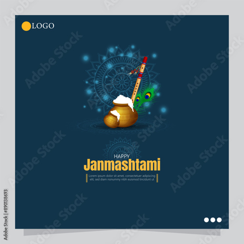 Janmashtami, also known as Krishna Janmashtami, is a Hindu festival celebrating the birth of Lord Krishna photo