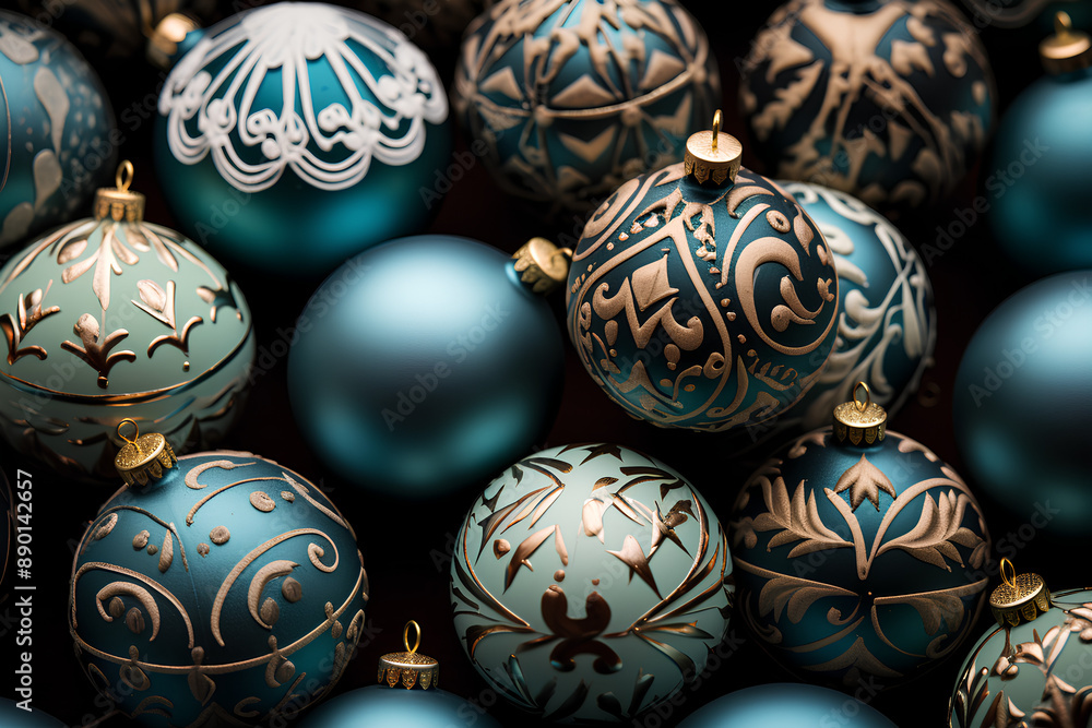 close-up Christmas ornaments, handcrafted baubles, blue and gold, holiday decorations, Christmas balls, handmade ornaments, festive colors, holiday crafts, detailed ornaments, artisanal Christmas close-up Christmas ornaments, handcrafted baubles, blue and gold, holiday decorations, Christmas balls, handmade ornaments, festive colors, holiday crafts, detailed ornaments, artisanal Christmas
