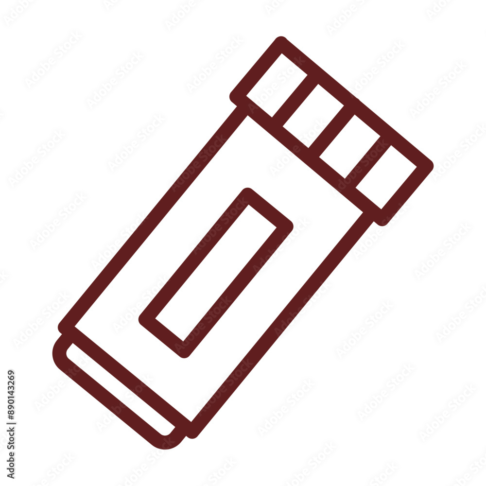 Glue Stick Vector Line Maroon Icon Design Glue Stick Vector Line Maroon Icon Design