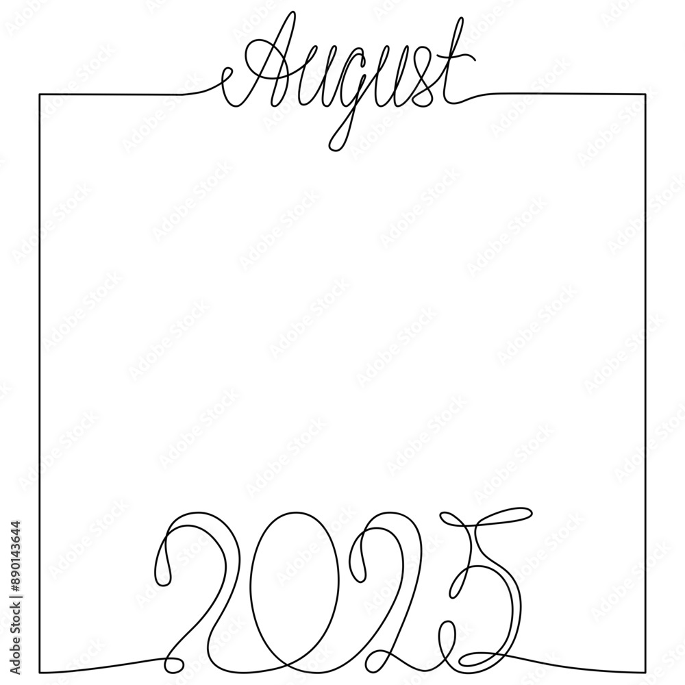 Obraz premium Empty month frame 2025 year.