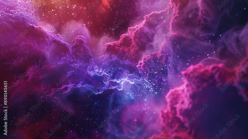 Dramatic nebula with vibrant shades and a star-filled cosmos, representing the beauty of the universe Dramatic nebula with vibrant shades and a star-filled cosmos, representing the beauty of the universe