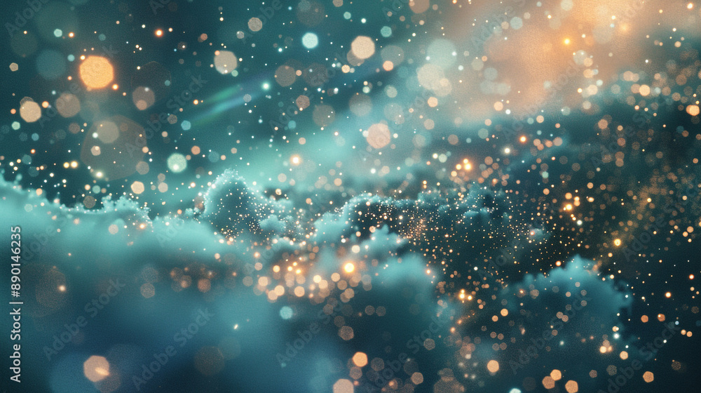 Ethereal space cloud with shimmering stars and deep space hues, creating a sense of cosmic mystery. Ethereal space cloud with shimmering stars and deep space hues, creating a sense of cosmic mystery.