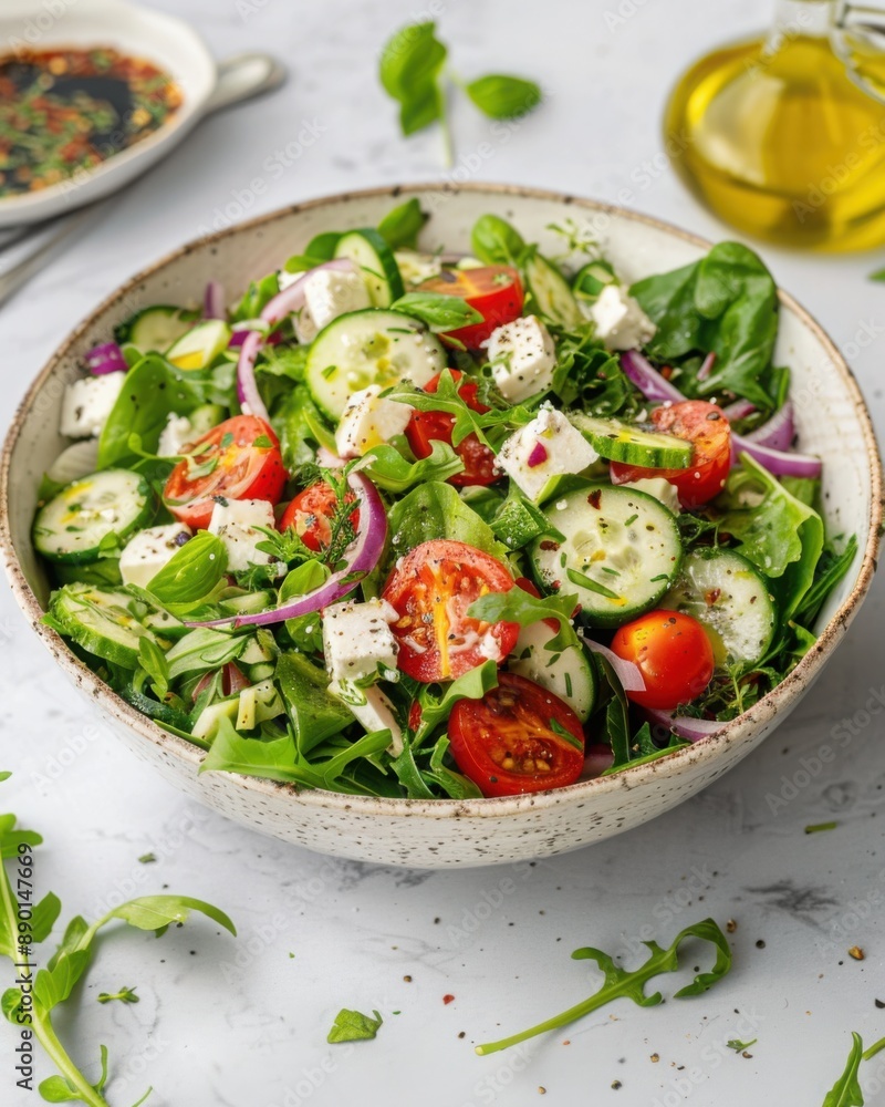 Greek Salad with Feta and Cucumbers
Greek Salad with Feta and Cucumbers