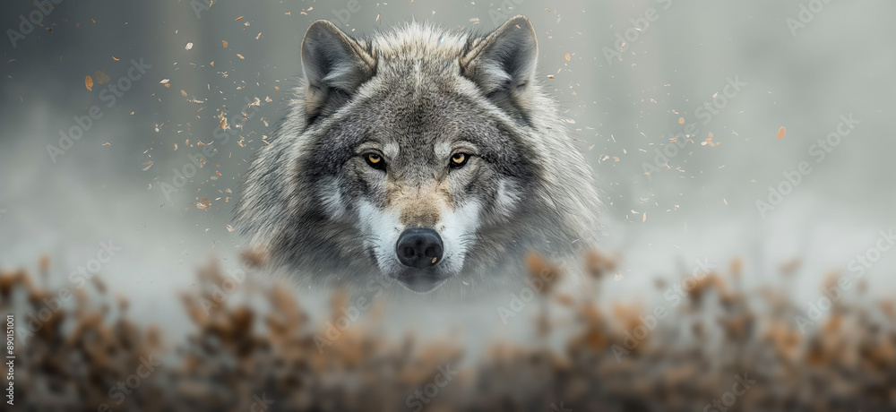 Obraz premium Wolf wallpaper. Wolf poster