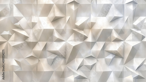 Volumetric pattern of beige squares and triangles. Concept for creating wallpaper or banner.