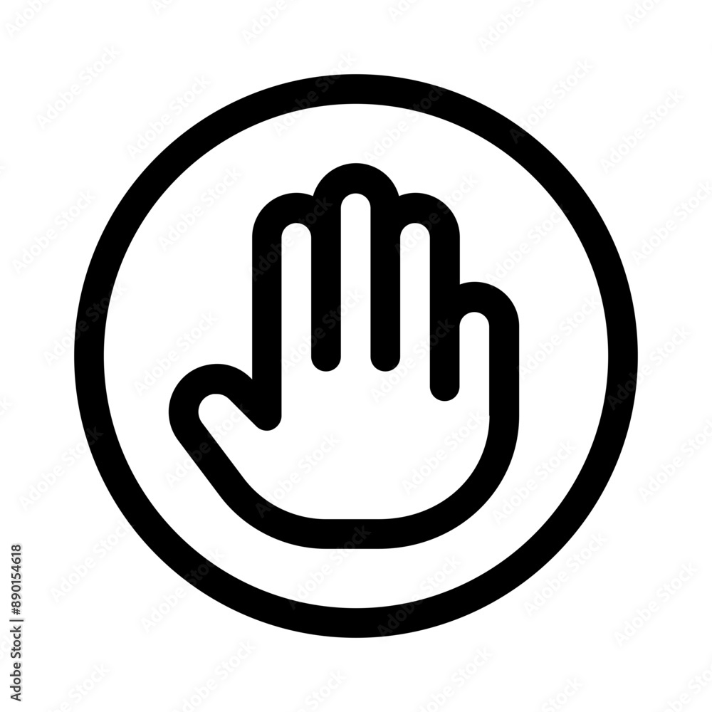 stop warning icon with line style, perfect for user interface projects stop warning icon with line style, perfect for user interface projects