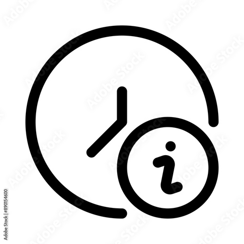 time inform icon with line style, perfect for user interface projects