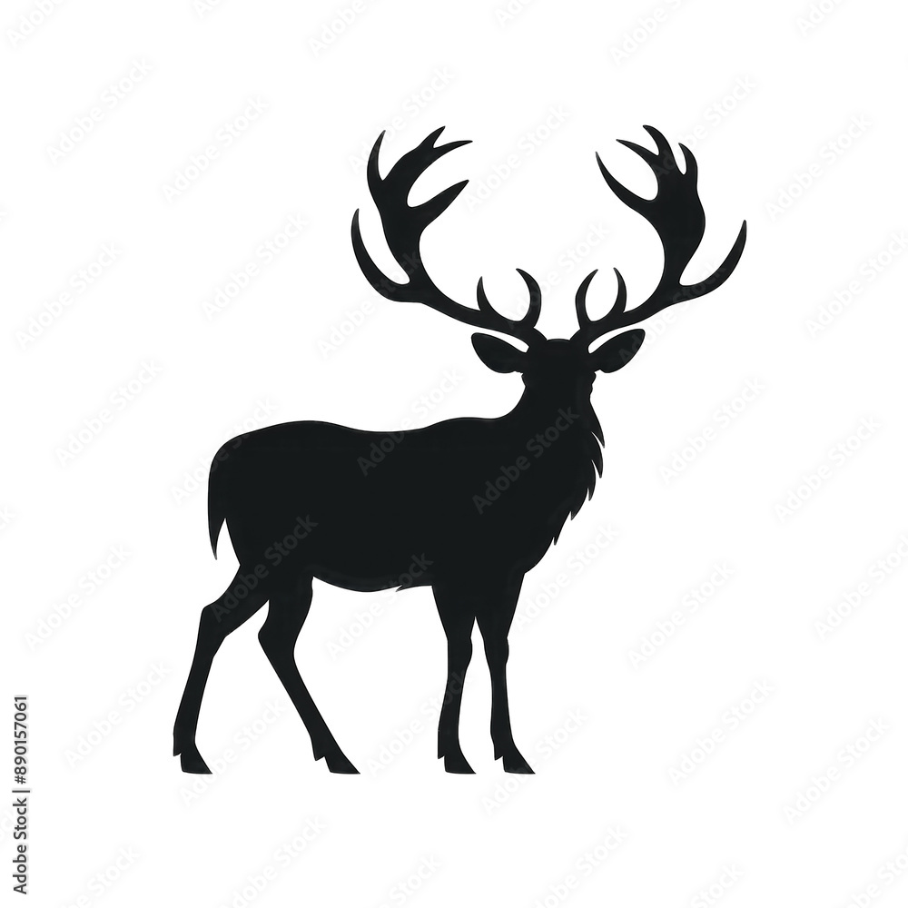 Obraz premium hand drawn animals silhouette set