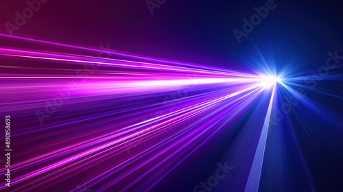 vibrant purple blue high speedlight streaks radiating from bright white light source on dark background dynamic abstract speed motion