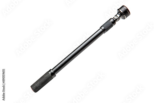 A Sleek Black Telescoping Tool for Tight Spaces on a Clear PNG or White Background.