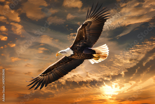 Wallpaper Mural Bald eagles are flying in the sky Torontodigital.ca