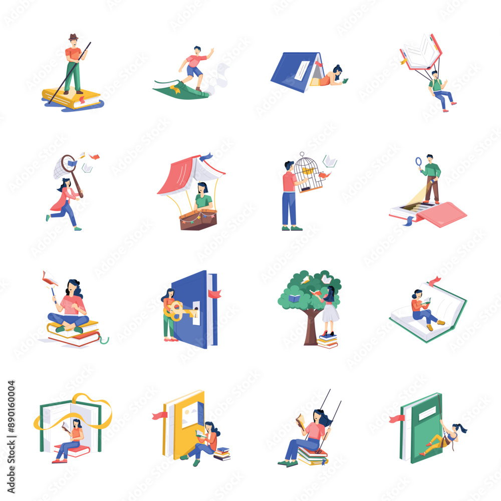WebCollection of Book Reading Flat Character Illustrations
WebCollection of Book Reading Flat Character Illustrations