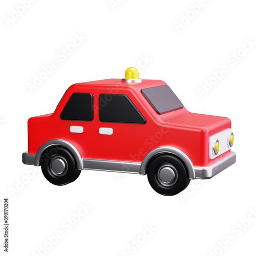 Wallpaper Mural police car 3d render icon Torontodigital.ca