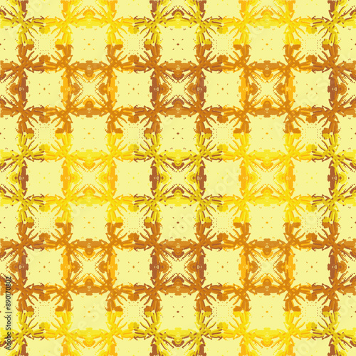 seamless pattern with yellow flowers