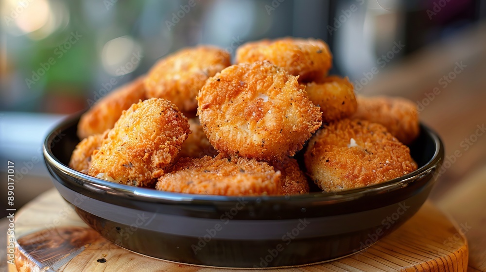 Crispy Fried Chicken Nuggets in a Bowl Crispy Fried Chicken Nuggets in a Bowl