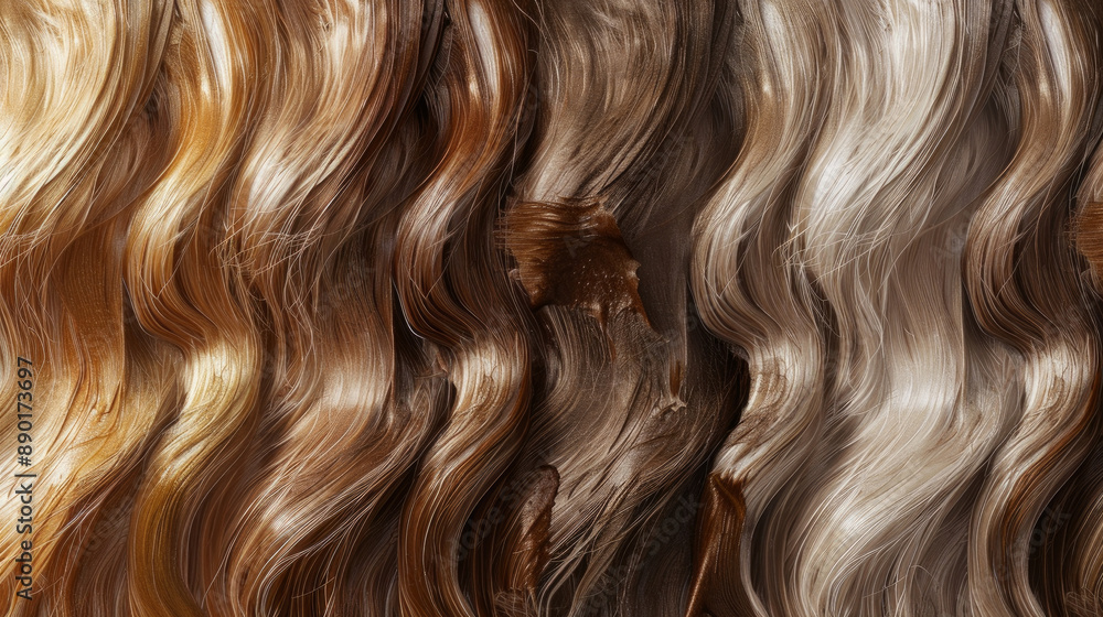 Hair strands with different porosity levels before and after treatment. 3D illustration showing hair damage repair. Hair strands with different porosity levels before and after treatment. 3D illustration showing hair damage repair.