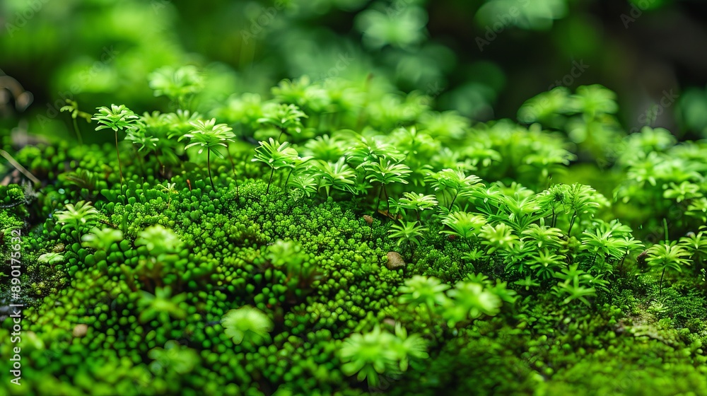 Lush Green Moss Close-Up Lush Green Moss Close-Up