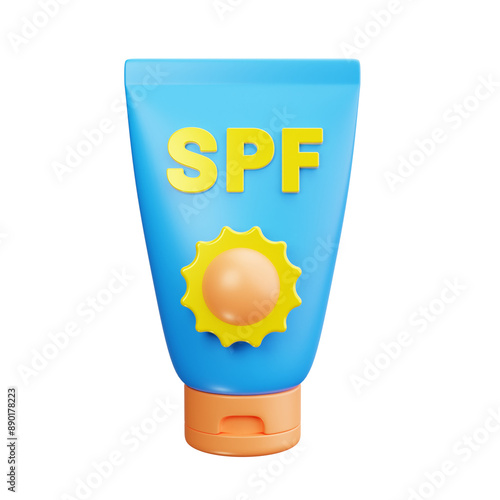 sunscreen 3d render icon