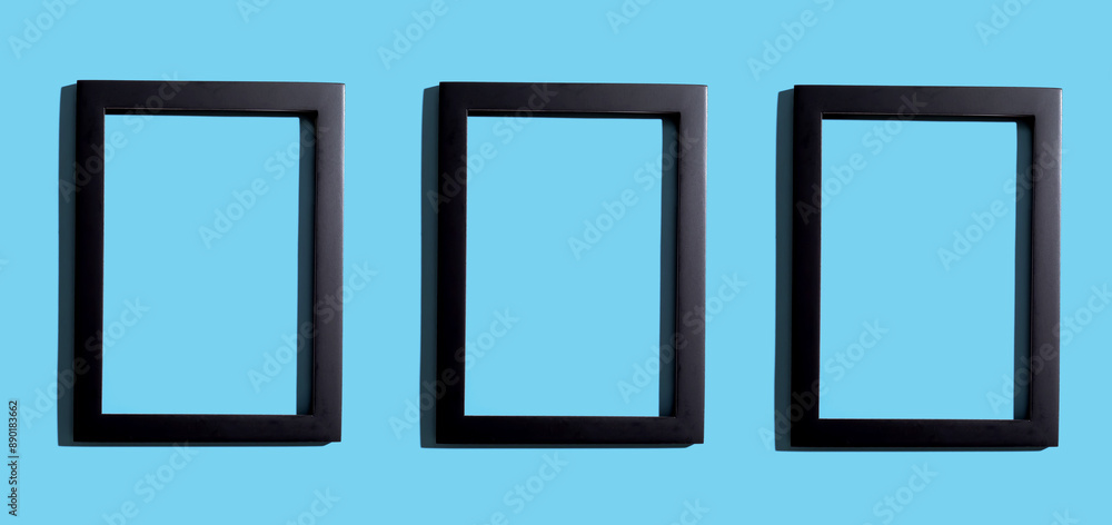 Blank rectangle picture frames with copy space Blank rectangle picture frames with copy space