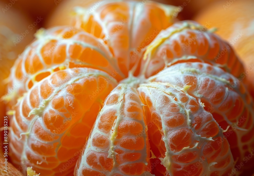 Zoomed-in view of the fibrous texture of a peeled orange Zoomed-in view of the fibrous texture of a peeled orange