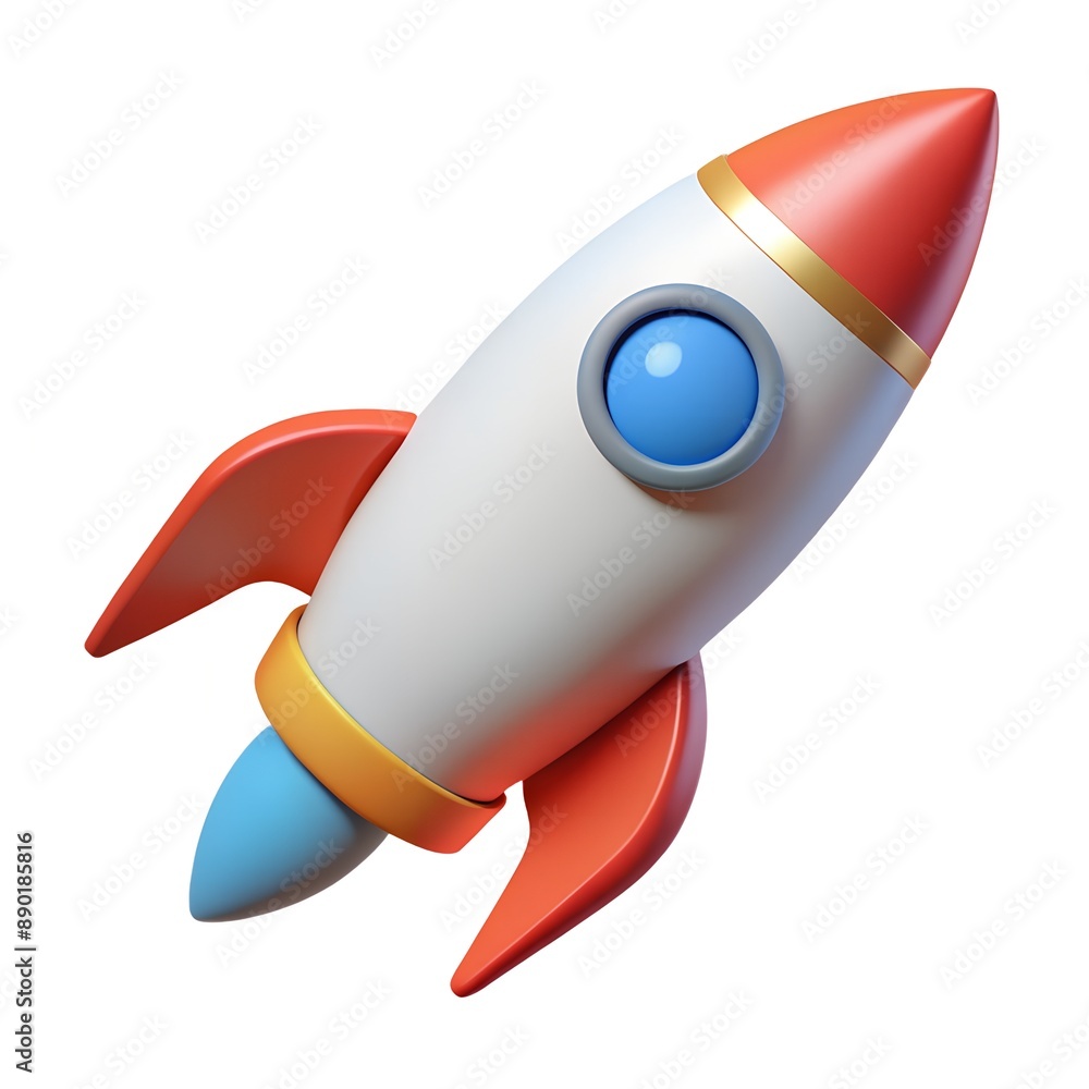 rocket isolated on white 3D rendering rocket isolated on white 3D rendering