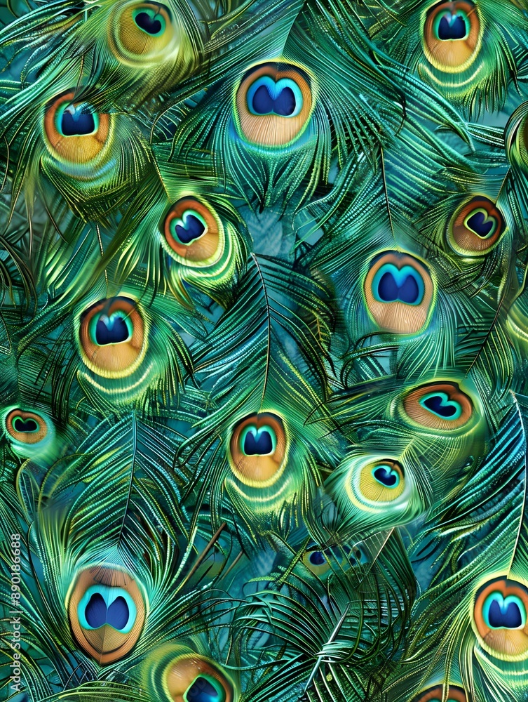 Obraz premium A Peacock Feathers Background.