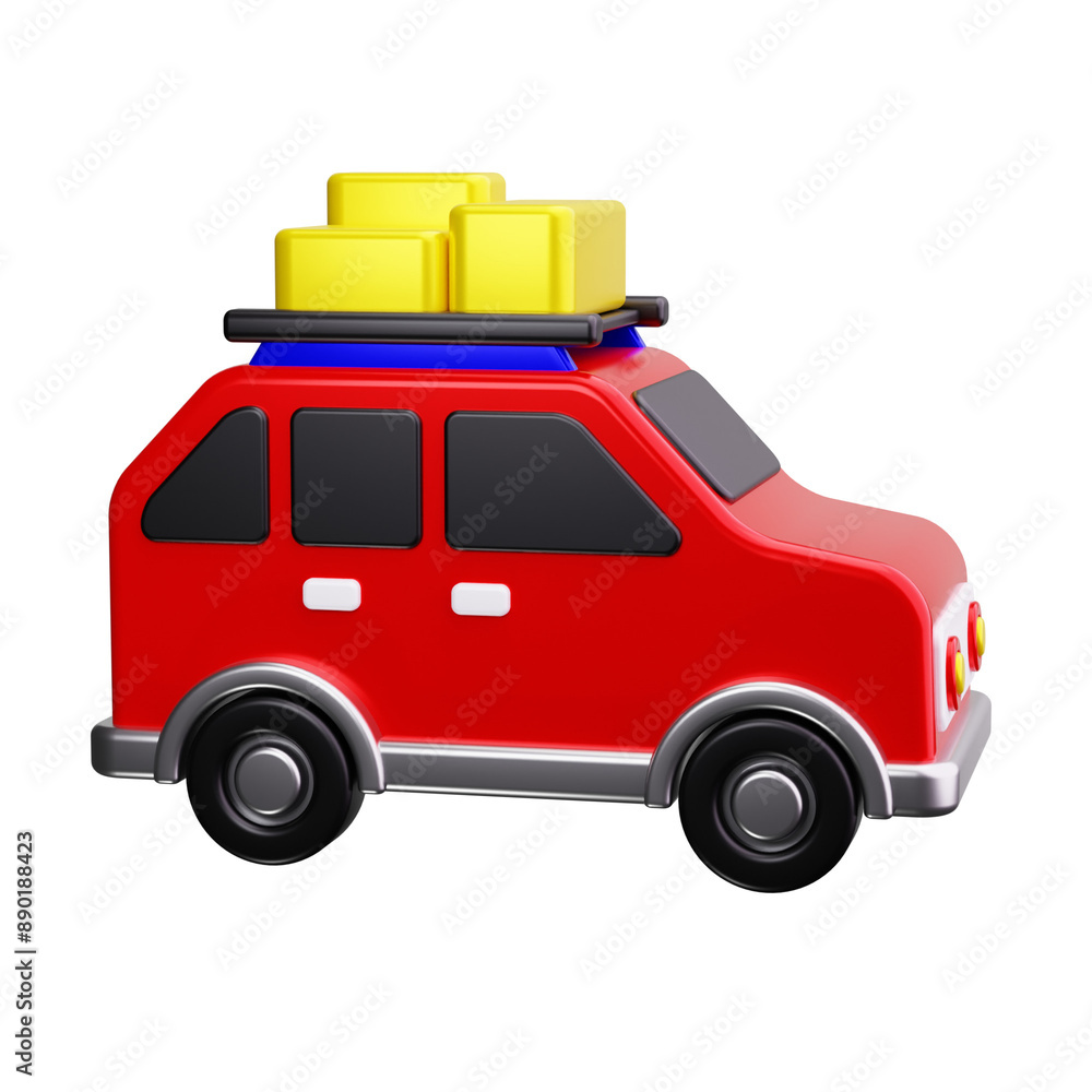 car 3d render icon car 3d render icon