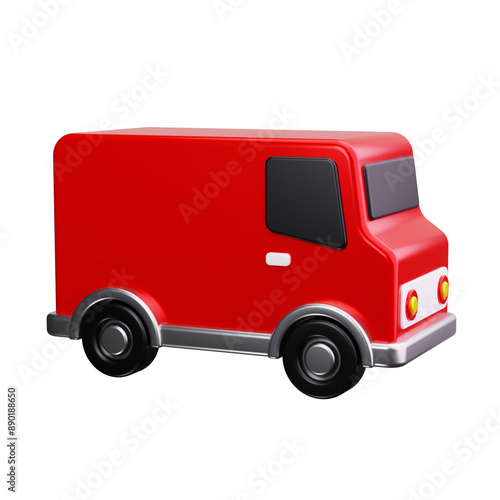 Wallpaper Mural delivery van 3d render icon Torontodigital.ca