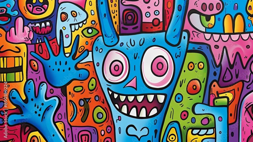 Fototapeta premium Colorful Monster Illustration