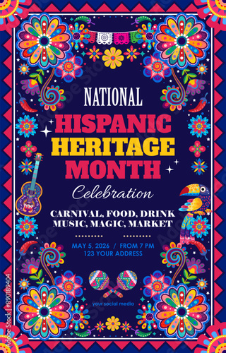hispanic heritage month poster background