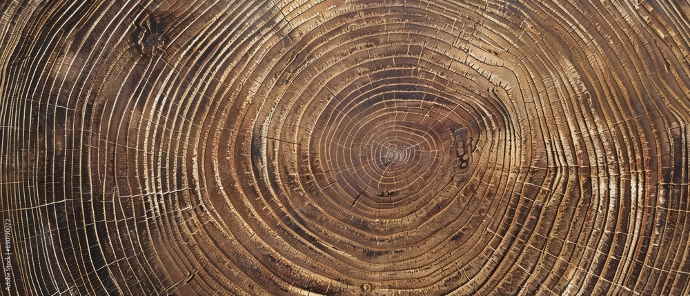 Panoramic close-up, high detail scan of willow tree rings texture, Generative AI Panoramic close-up, high detail scan of willow tree rings texture, Generative AI