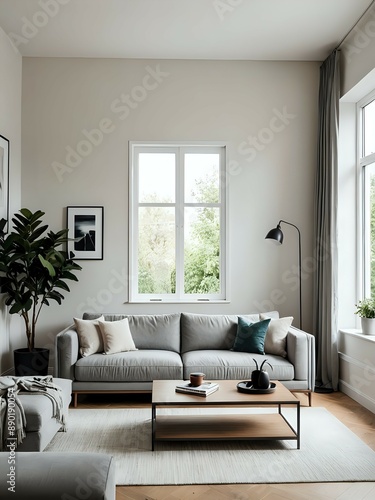 professional photography of a living room with a very minimalist style